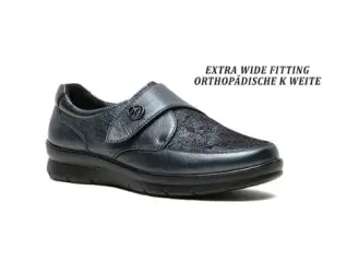 נעלי  נשים עם סקוצ'ים  אפור EXTRA WIDE גרונוולד G-Comfort
